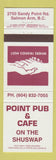 Matchbook Cover - Point Pub Cafe Salmon Arm BC