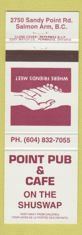 Matchbook Cover - Point Pub Cafe Salmon Arm BC