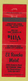 Matchbook Cover - El Rancho Motel Villa Restaurant Bettendorf IA