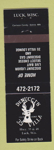Matchbook Cover - Denucci's 35 Villa Luck WI