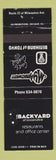 Matchbook Cover - Backyard Restaurant Lincolnshire IL