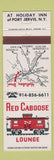 Matchbook Cover - Red Caboose Lounge Holiday Inn Port Jerrvis NY