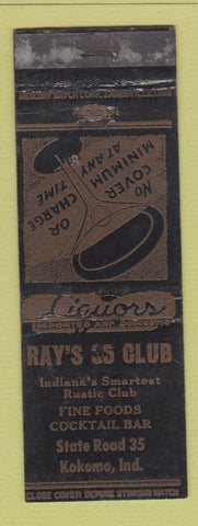 Matchbook Cover - Ray's 35 Club Kokomo IN WORN