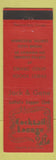 Matchbook Cover - Leffet's Supper Club Curtiss WI