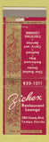 Matchbook Cover - Zichex Restaurant Lounge Tampa FL WEAR