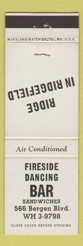 Matchbook Cover - Fireside Dancing Bar Ridgefield NJ