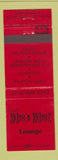Matchbook Cover - Who's Who Lounge North Lima OH