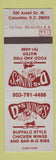 Matchbook Cover - D's Wing's Columbia SC