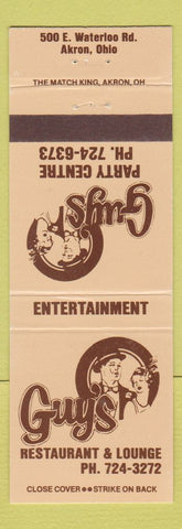 Matchbook Cover - Guy's Restaurant Akron OH