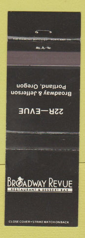 Matchbook Cover - Broadway Revue Restaurant Portland OR