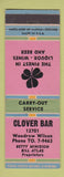 Matchbook Cover - Clover Bar