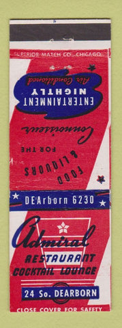 Matchbook Cover - Admiral Restaurant Chicago IL