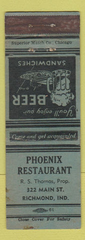 Matchbook Cover - Phoenix Restaurant Richmond IN