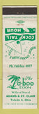 Matchbook Cover - Taboo Room Willard Hotel Toledo OH