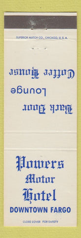 Matchbook Cover - Powers Motor Hotel Fargo ND