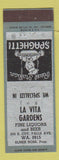 Matchbook Cover - La Vita Gardens Akron? OH ARROW