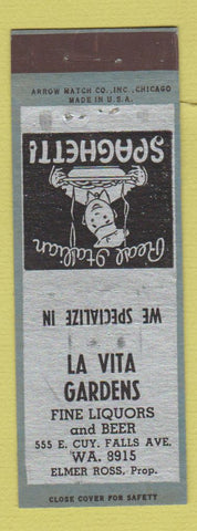 Matchbook Cover - La Vita Gardens Akron? OH ARROW