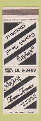 Matchbook Cover - Novak's Restaurant Brookline MA