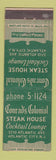 Matchbook Cover - Conrad's Colonial Steak House Atlantic City NJ