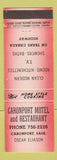 Matchbook Cover - Caronport Motel Restaurant SK