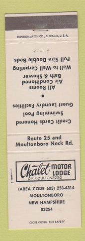 Matchbook Cover - Chalet Motor Lodge Moultonboro NH