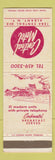 Matchbook Cover - Central Motel Albany NY