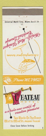 Matchbook Cover - Chateau Motel Miami Beach FL