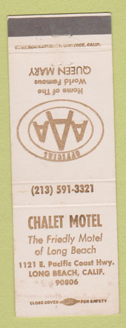 Matchbook Cover - Chalet Motel Long Beach CA