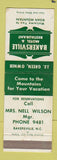 Matchbook Cover - Bakersville Motel Restaurant Bakersville NC