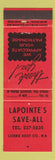 Matchbook Cover - Lapointe's Save All Lorne Rest NB