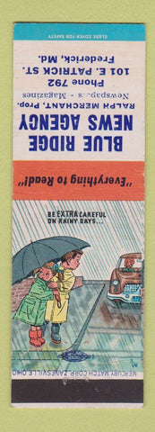 Matchbook Cover - Blue Ridge News Agency Frederick MD