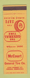 Matchbook Cover - McCourt General Tire Omaha NE