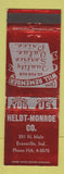 Matchbook Cover - Heldt Monroe Evansville IN