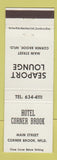 Matchbook Cover - Hotel Corner Brook Corner Brook NF Seaport Lounge WHITE