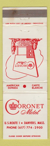 Matchbook Cover - Coronet Motel Danvers MA WEAR