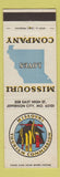 Matchbook Cover - Missouri Tourism Commission Jefferson City MO