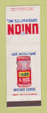 Matchbook Cover - Union Super Markets Grocery Instant Coffee DD Bean