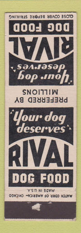 Matchbook Cover - Rival Dog Food WEAR