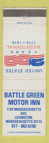 Matchbook Cover - Battle Creek Motor Inn Lexington MA 1976