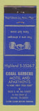 Matchbook Cover - Coral Gardens Motel Apartments Miami FL WEAR