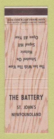 Matchbook Cover - The Battery St John's NF