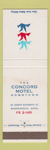 Matchbook Cover - Concord Motel Minneapolis MN