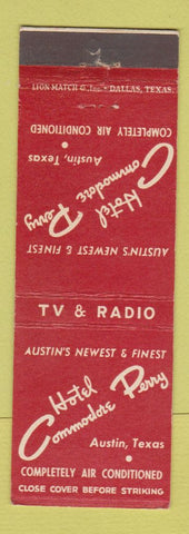 Matchbook Cover - Hotel Commodore Perry Austin TX