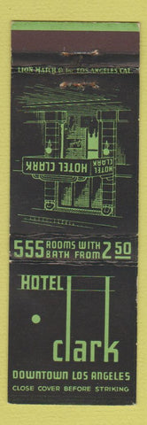 Matchbook Cover - Hotel Clark Los Angeles CA