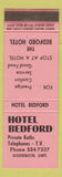 Matchbook Cover - Hotel Bedford Goderich ON WEAR