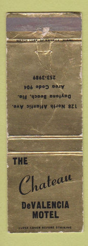 Matchbook Cover - The Chateau DeValencia Motel Daytona Beach FL WORN