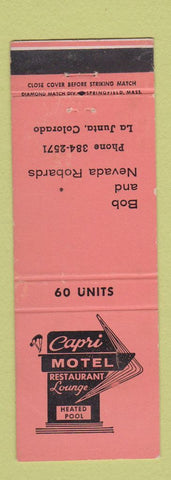 Matchbook Cover - Capri Motel Restaurant La Junta Colorado