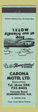 Matchbook Cover - Carona Motel Edmundston NB