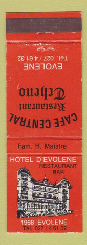 Matchbook Cover - Hotel D'Evolene Restaurant Bar