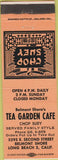 Matchbook Cover - Tea Garden Cafe Chinese Long Beach CA